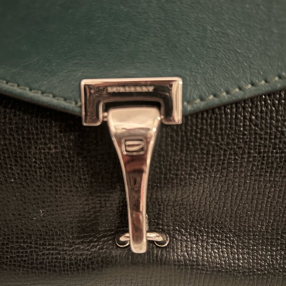 Burberry Dark Green/Black Macken Leather Handbag - Picture 5 of 8